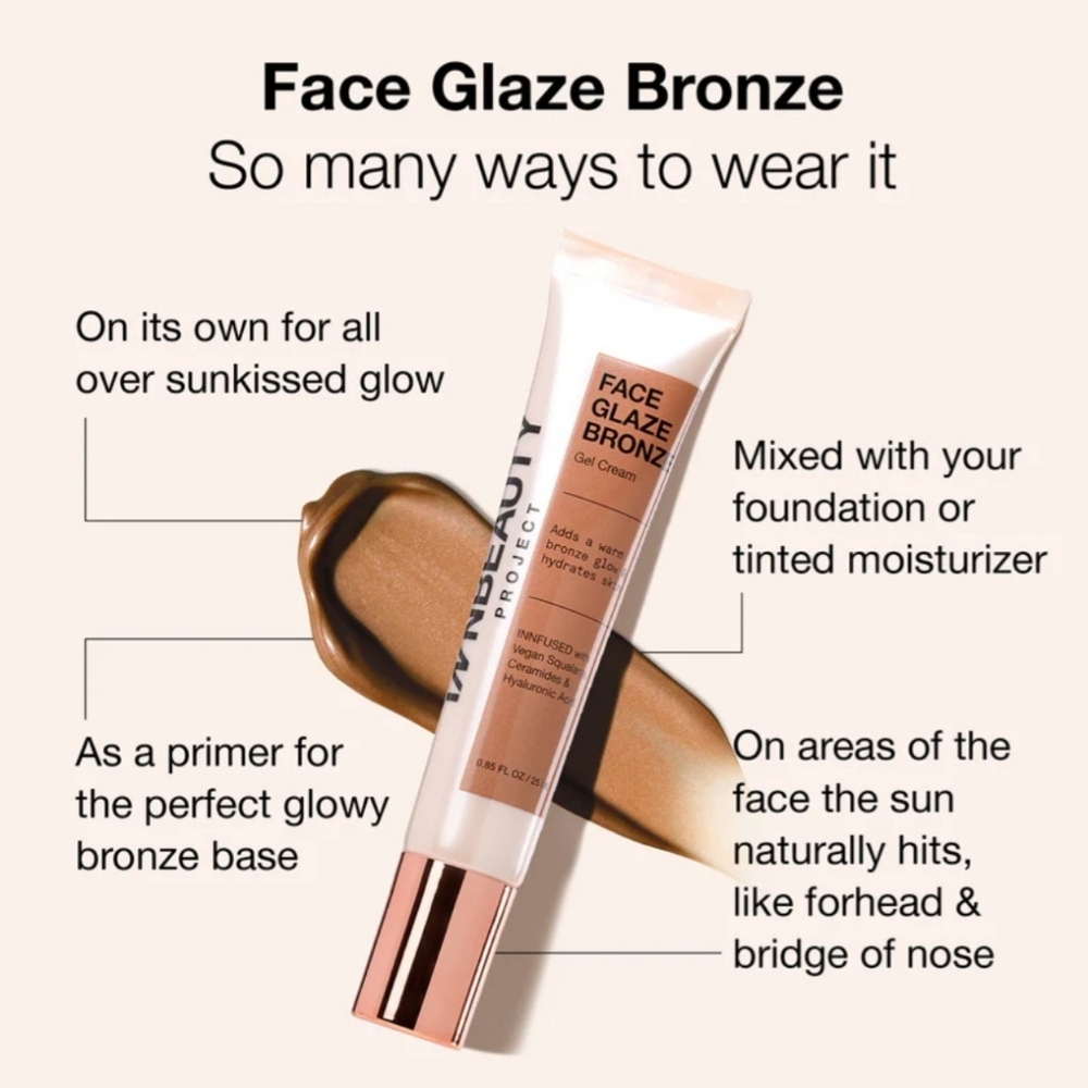 INNBEAUTY Slushy and Face Glaze Bronze. Brand New! Full Sized. - Picture 7 of 11